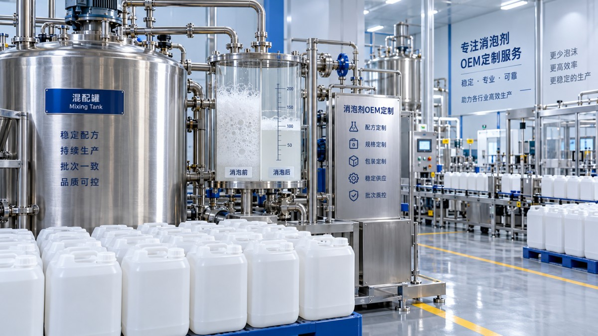 When defoamer OEM production makes sense for private label chemicals متى يكون إنتاج مزيل الرغوة بنظام OEM مناسبًا للمواد الكيميائية ذات العلامات التجارية الخاصة