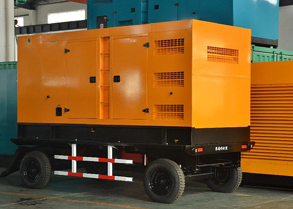 Unidad móvil de remolque de 150KW con caja insonorizada