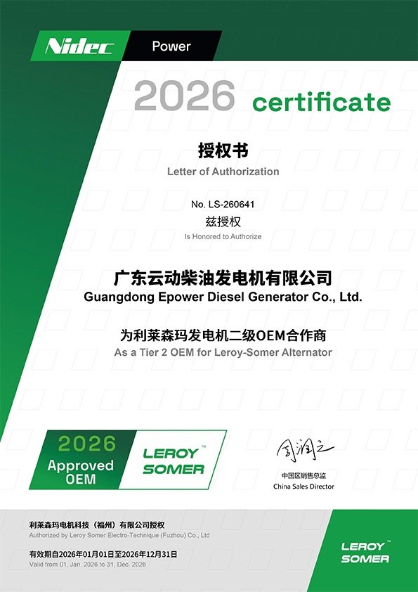 Certificado de autorización para el motor eléctrico Leyema