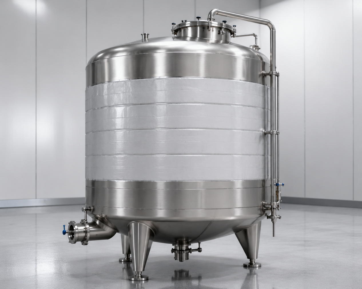Tanques aislados de acero inoxidable para aceite y grasa líquidos