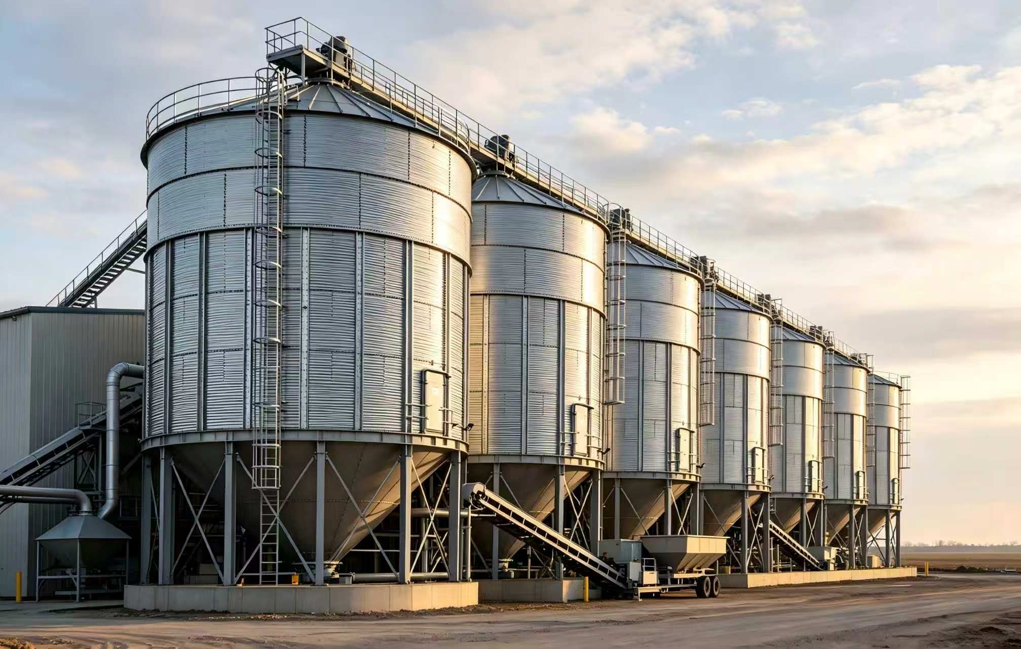 Silos de grano ensamblados con pernos