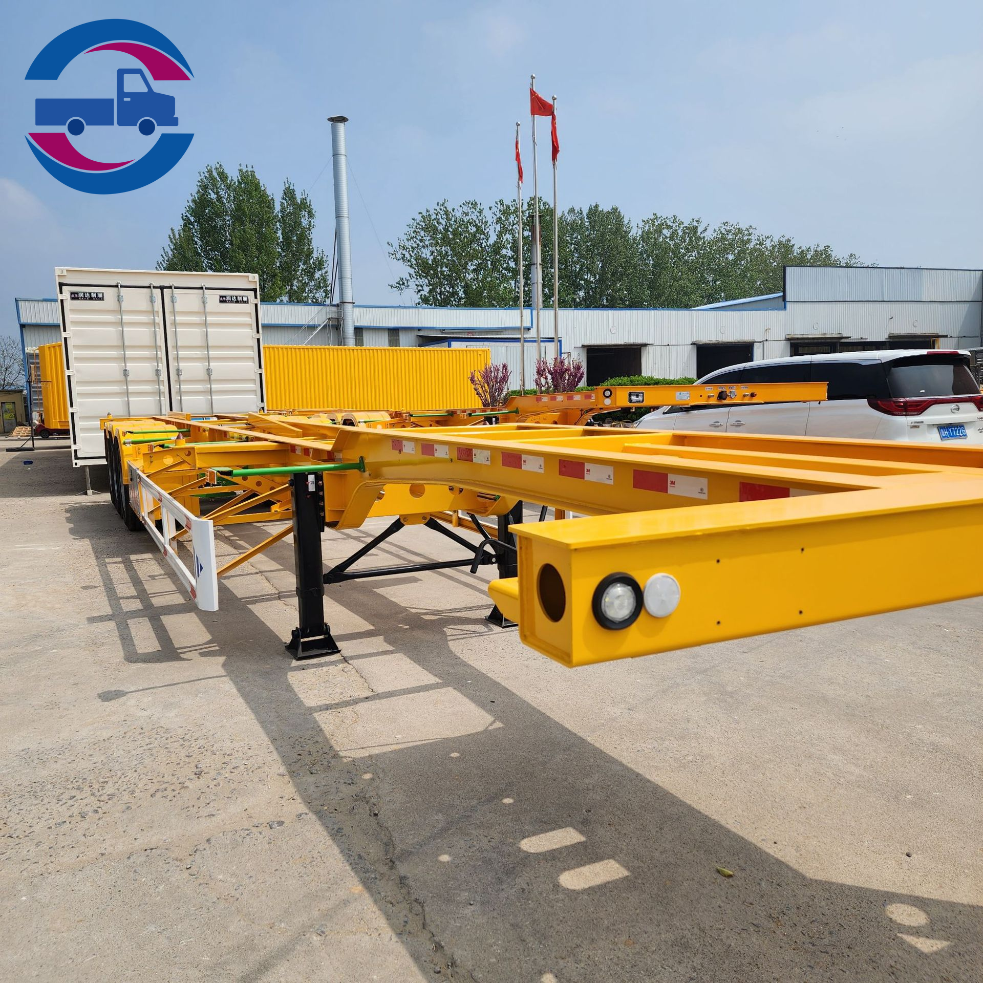 Châssis de conteneur d'expédition à 3 essieux 40FT