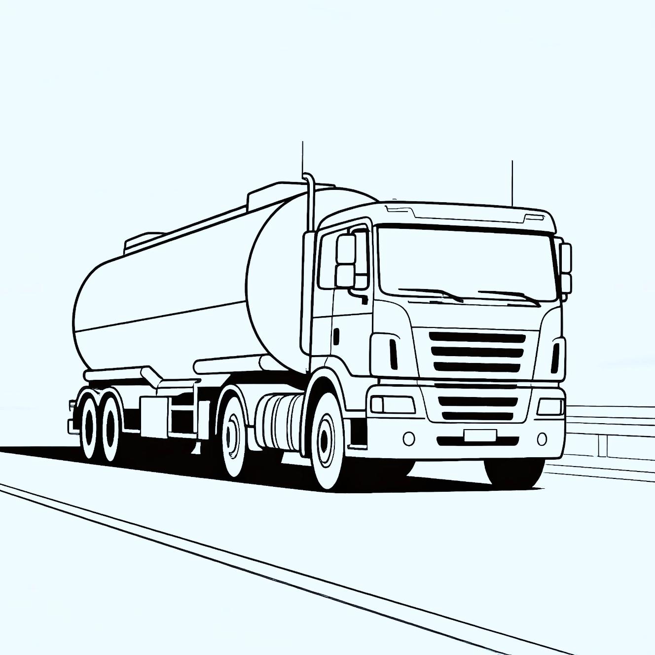 Oil tank truck with digital anti-theft and management system for petroleum transport