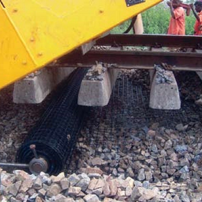 geogrid used in railways tracking HDPE Biaxial Geogrid