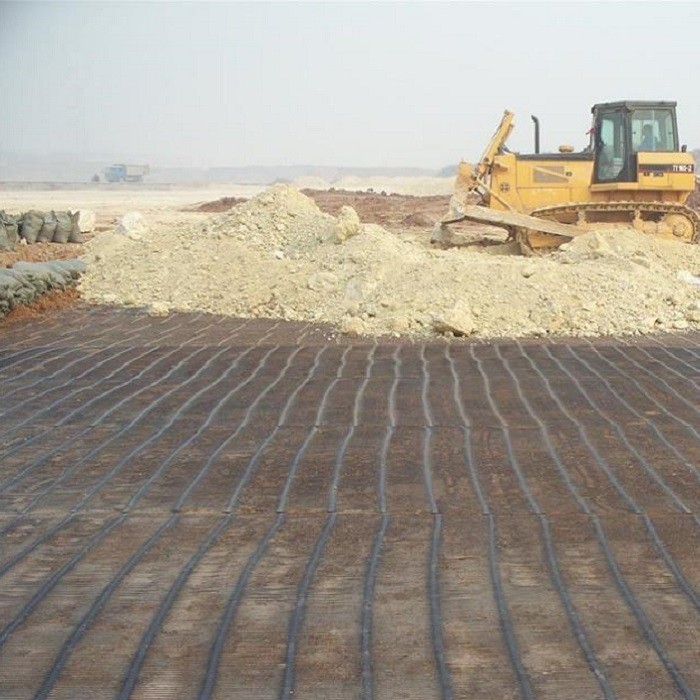 uniaxial geogrid rolls application on roads HDPE Uniaxial Geogrid