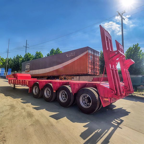 Semirremolque de plataforma baja de 4 ejes
