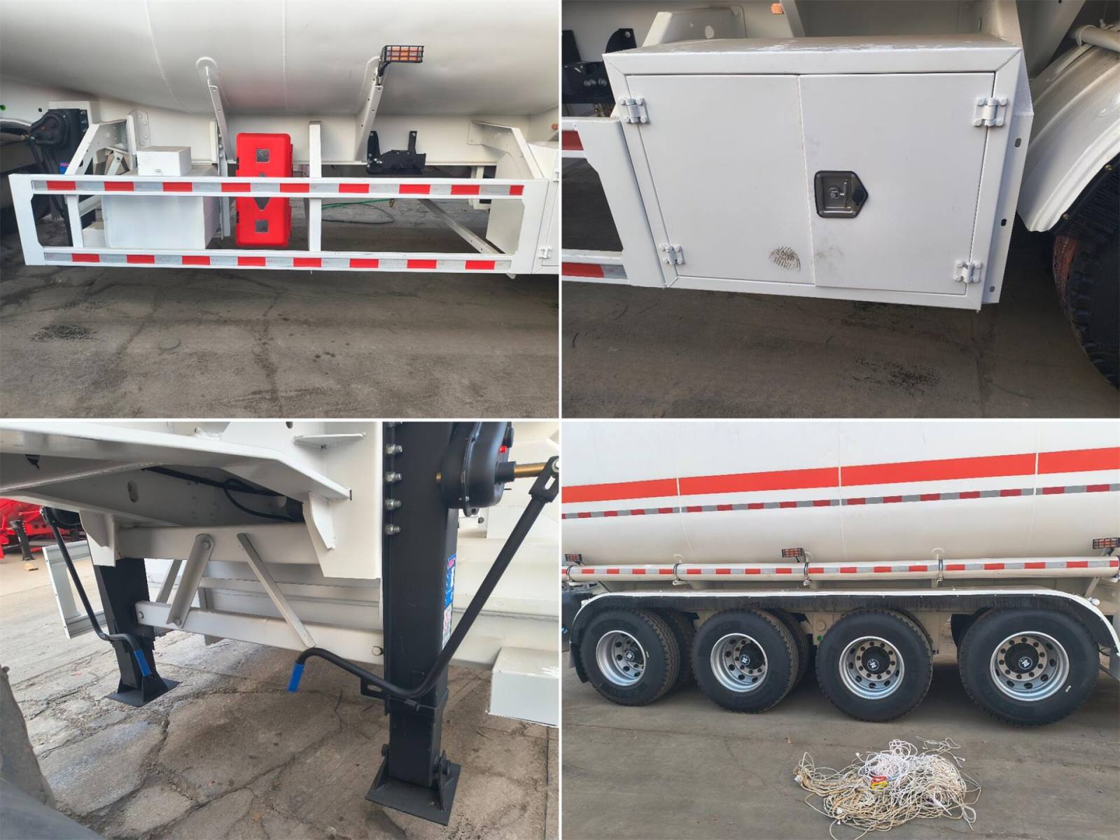 Semirremolque cisterna de combustible de acero al carbono, 4 ejes y 54000L