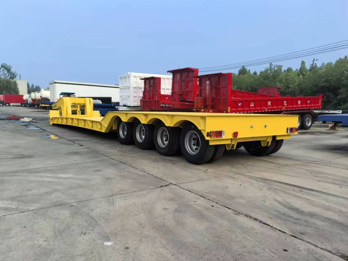4 Axle Removable Gooseneck Lowbed Semi Trailer 4 Axle Removable Gooseneck Lowbed Semi Trailer