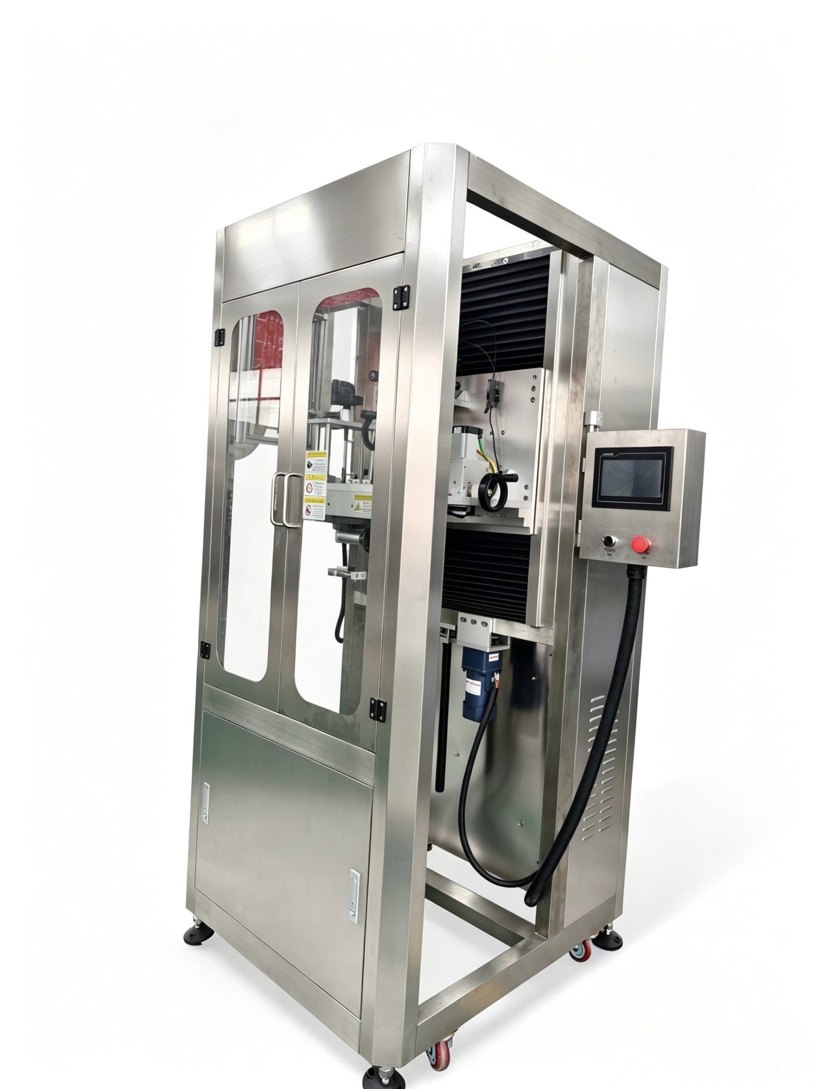 Sleeve and shrink labeling machine