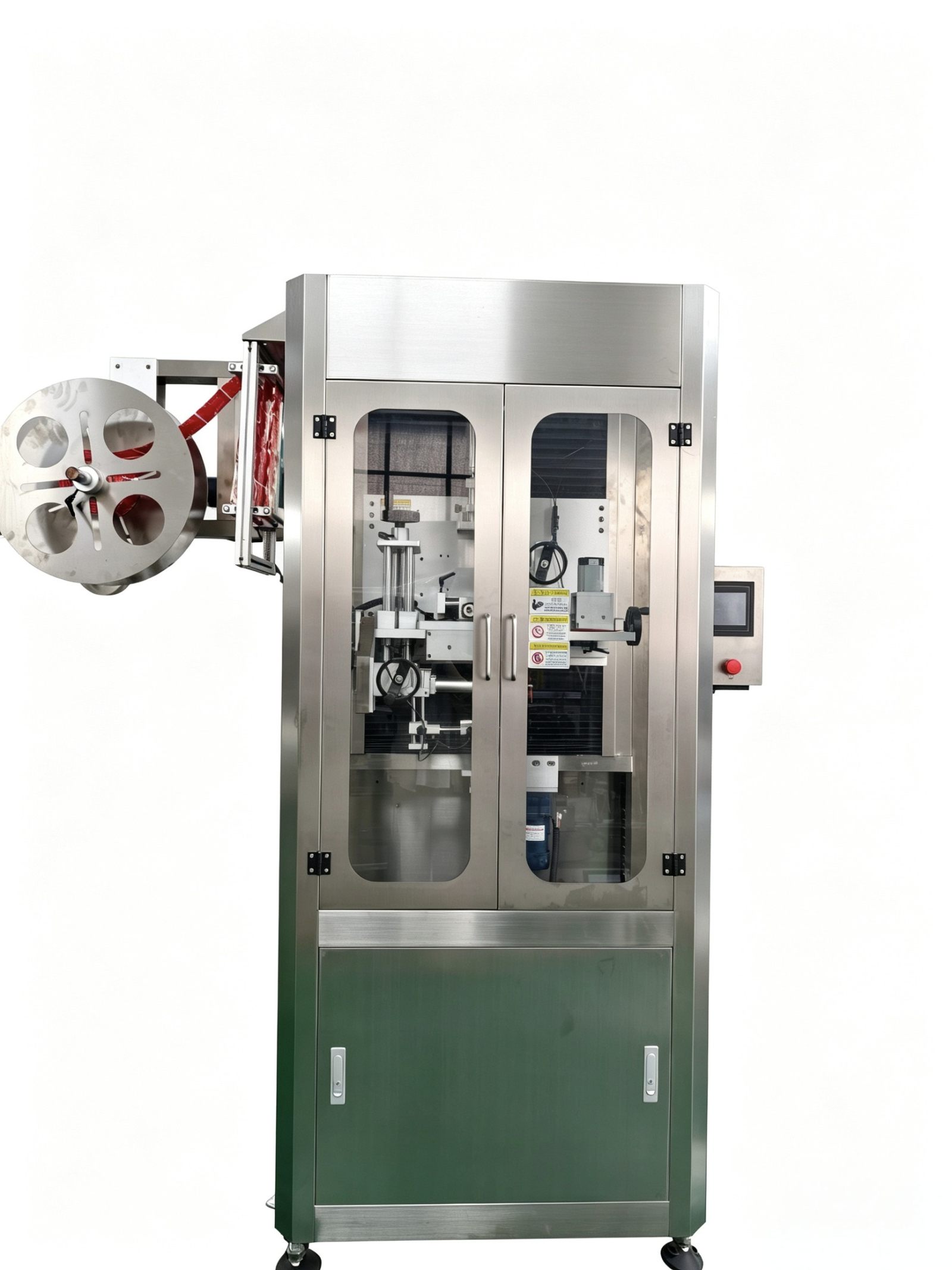 Sleeve and shrink labeling machine