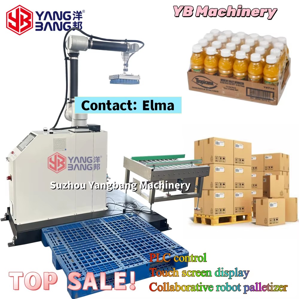 3aaf4dd5-801d-4154-aeec-bea272a8dc67 آلة أوتوماتيكية لتعبئة صناديق زجاجات المشروبات والبيرة والنبيذ باستخدام ذراع روبوتية للالتقاط والوضع