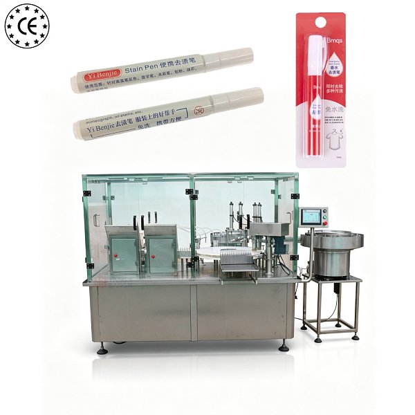 Machine de remplissage automatique de stylos détachants YB-Y4 complète pour liquide détergent d’entretien du linge