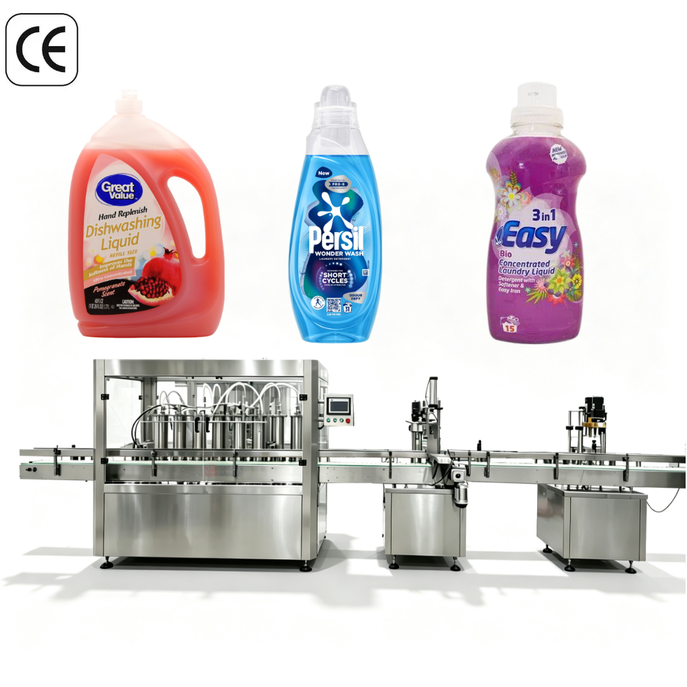 Remplisseuse linéaire automatique de liquide à grande vitesse, 8 buses, pour détergent à lessive, grands seaux de 1 kg YB-YG8