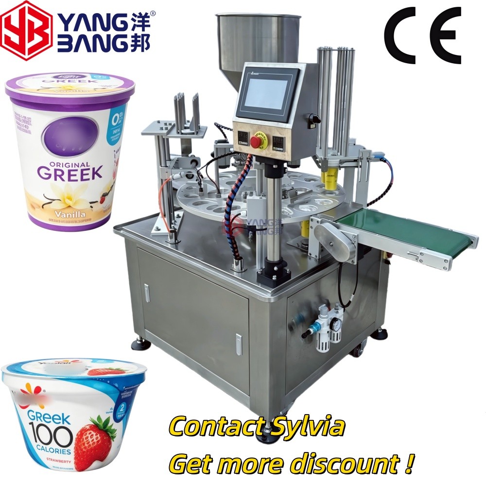 machine de remplissage de glace Machine de remplissage et de scellage de gobelets d’eau en ligne YB-FBJ2 de haute qualité pour yaourt et crème glacée