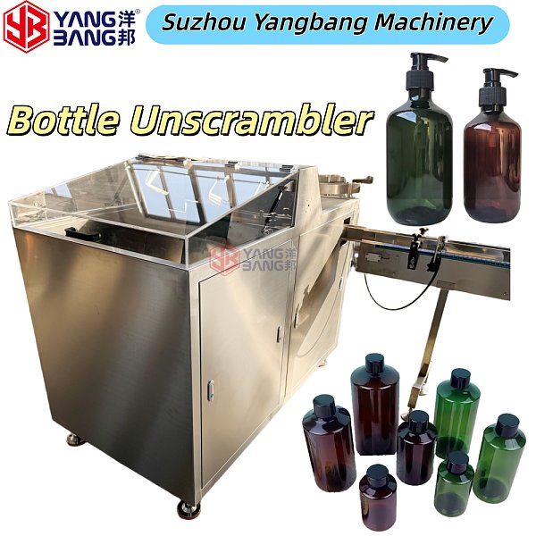YB-LPB Machine automatique rotative de dévracage de bouteilles carrées et rondes avec élévateur