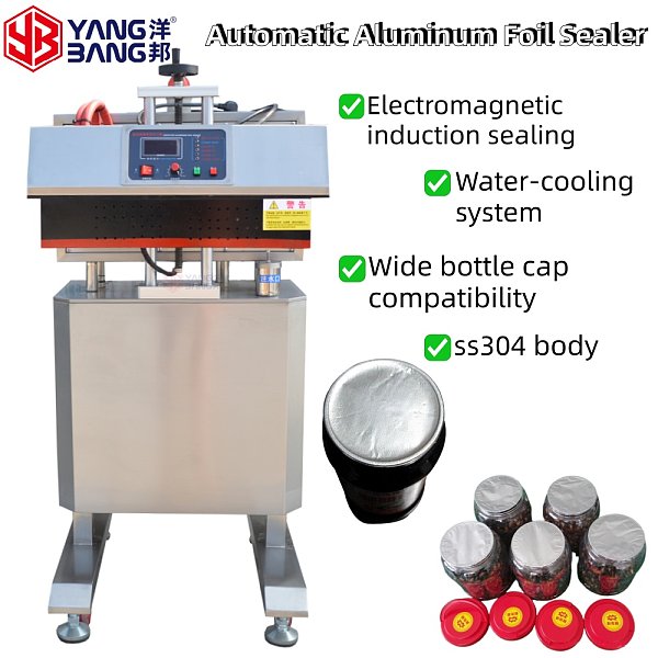 YB-LF70 Machine de scellage par opercule en aluminium entièrement automatique à prix d’usine pour bouteilles en plastique, compatible avec des bouchons larges, réglage rapide