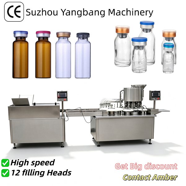YB-K12A Machine rotative de remplissage et de scellage entièrement automatique à 12 têtes pour ampoules de sirop, liquide oral et flacons de 5 ml, 10 ml et 30 ml