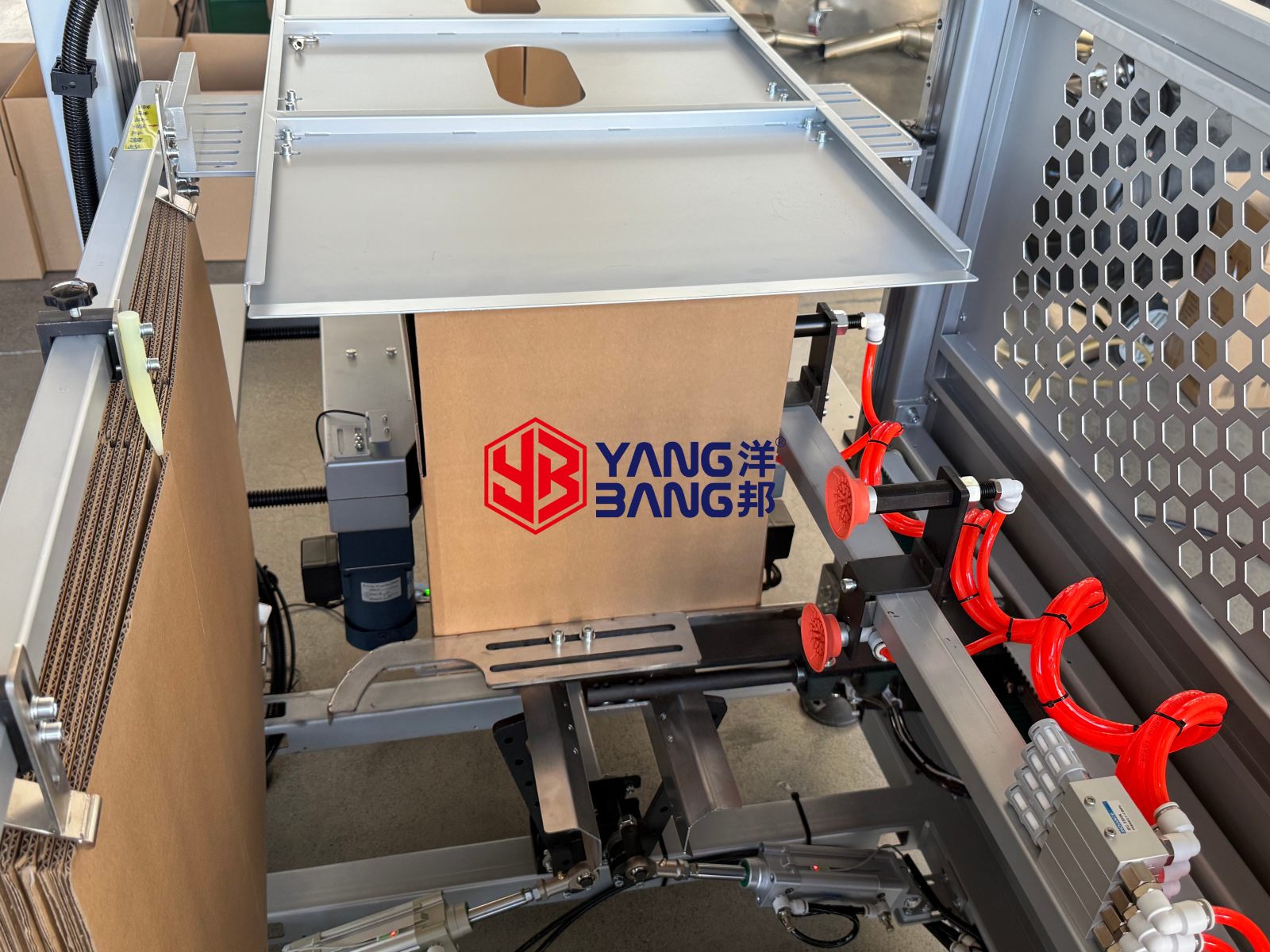 Formadora automática de cajas de cartón YB-DK500 de alta producción y alta resistencia, equipada con ruedas, de funcionamiento continuo y fácil operación