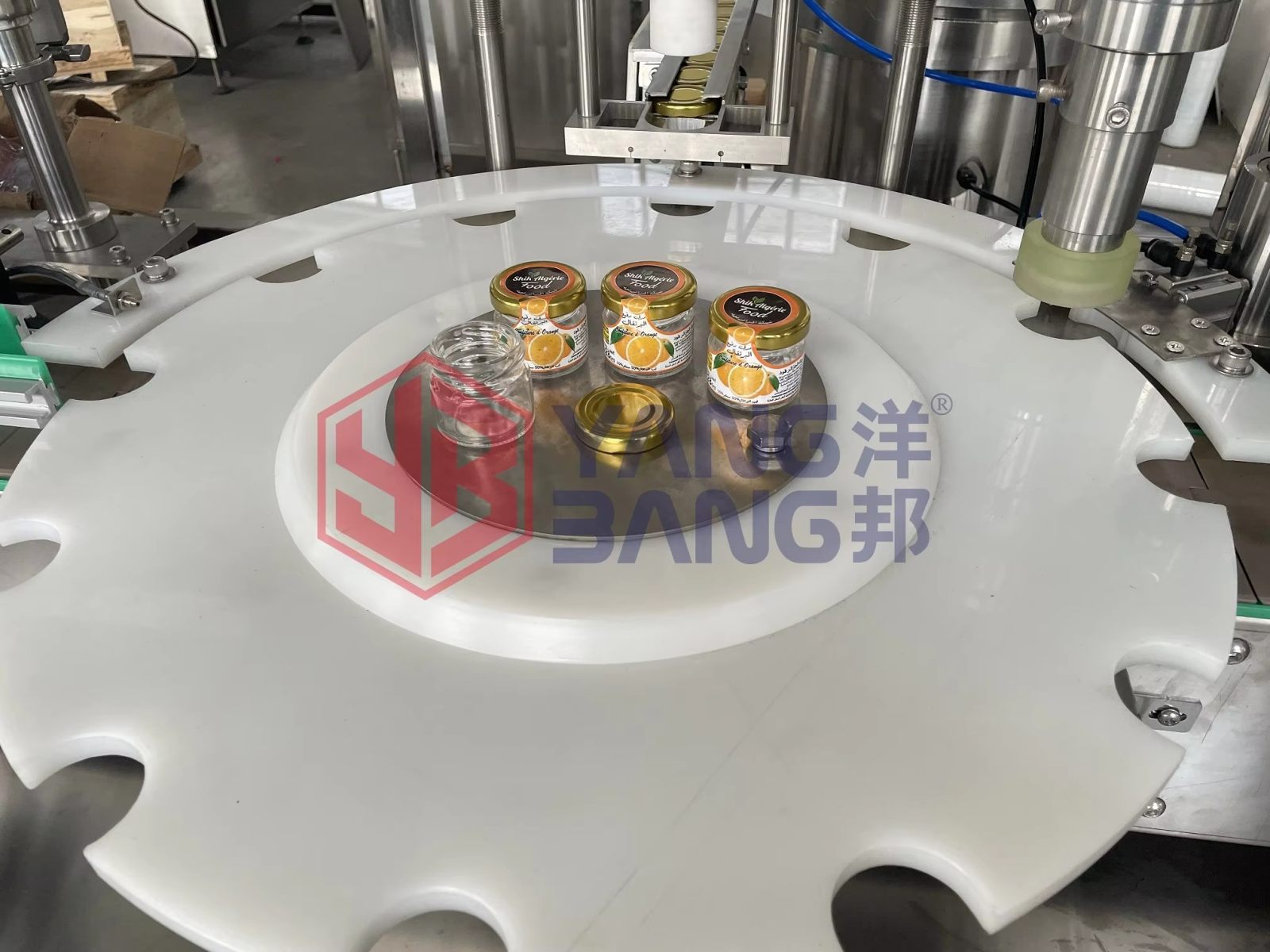 Máquina llenadora automática de mantequilla de cacahuete con doble cabezal de seguimiento YB-G2 para pasta viscosa en líneas de producción de alimentos