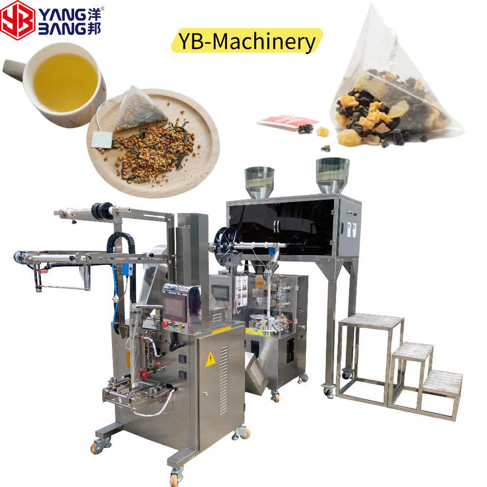 Máquina vertical para fabricar bolsas de té YB-160SC, máquina de llenado de café en bolsas triangulares, máquina pequeña para envasar bolsas de té