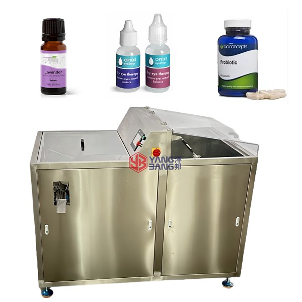 Máquina automática YB-LPB de ordenación de botellas con mesa giratoria de acumulación para botellas cuadradas y redondas, con elevador