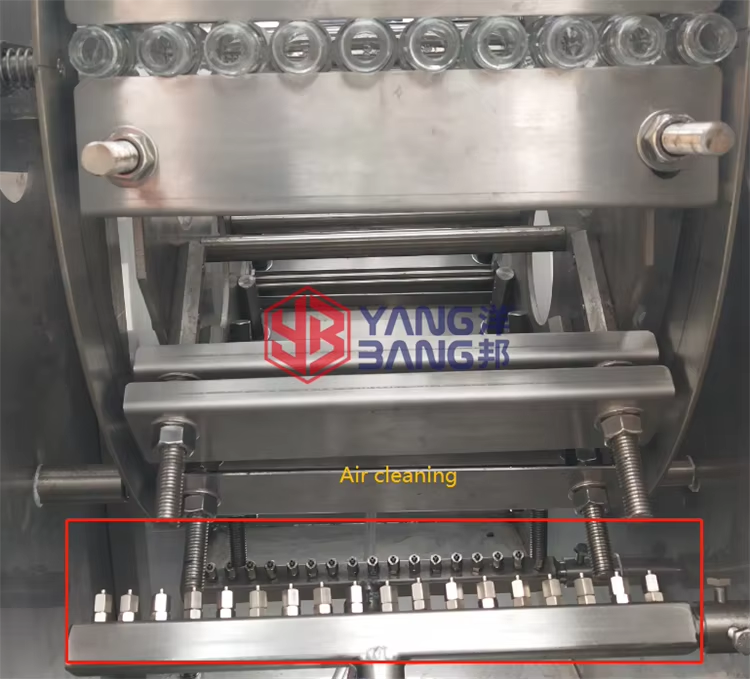 Máquina automática rotativa de lavado y enjuague con aire de botellas YB-ZX100 para botellas de vidrio/plástico