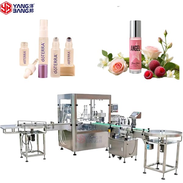Máquina de llenado de botellas de perfume de bola YB-Y4, maquinaria de llenado de líquidos cosméticos roll-on para la producción de mini envases de perfume