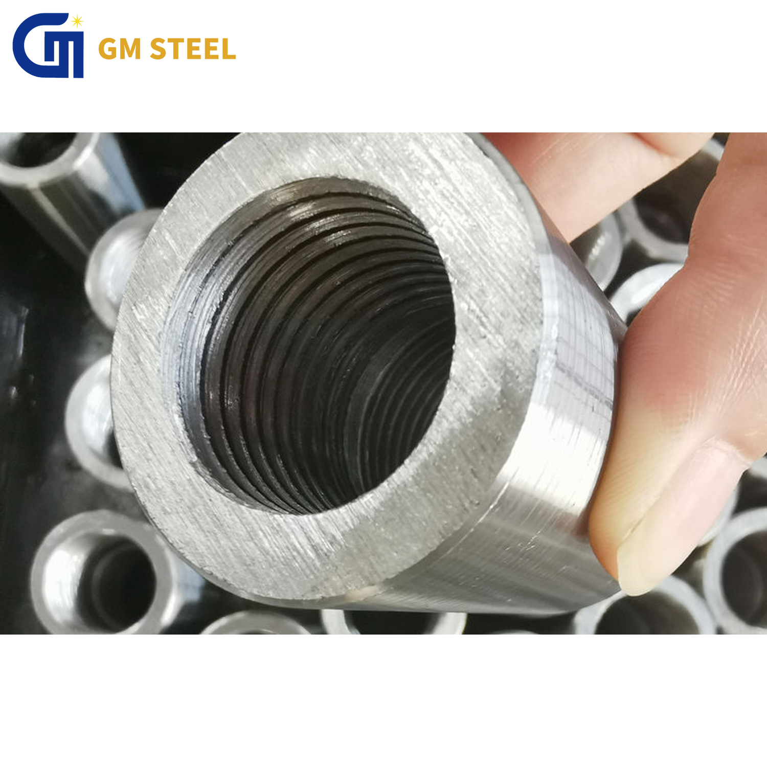 High Quality 45C HRB500 Thread Rebar Coupler Standard Rebar Splice Rib peeling 16mm Reinforcing Bar Coupler