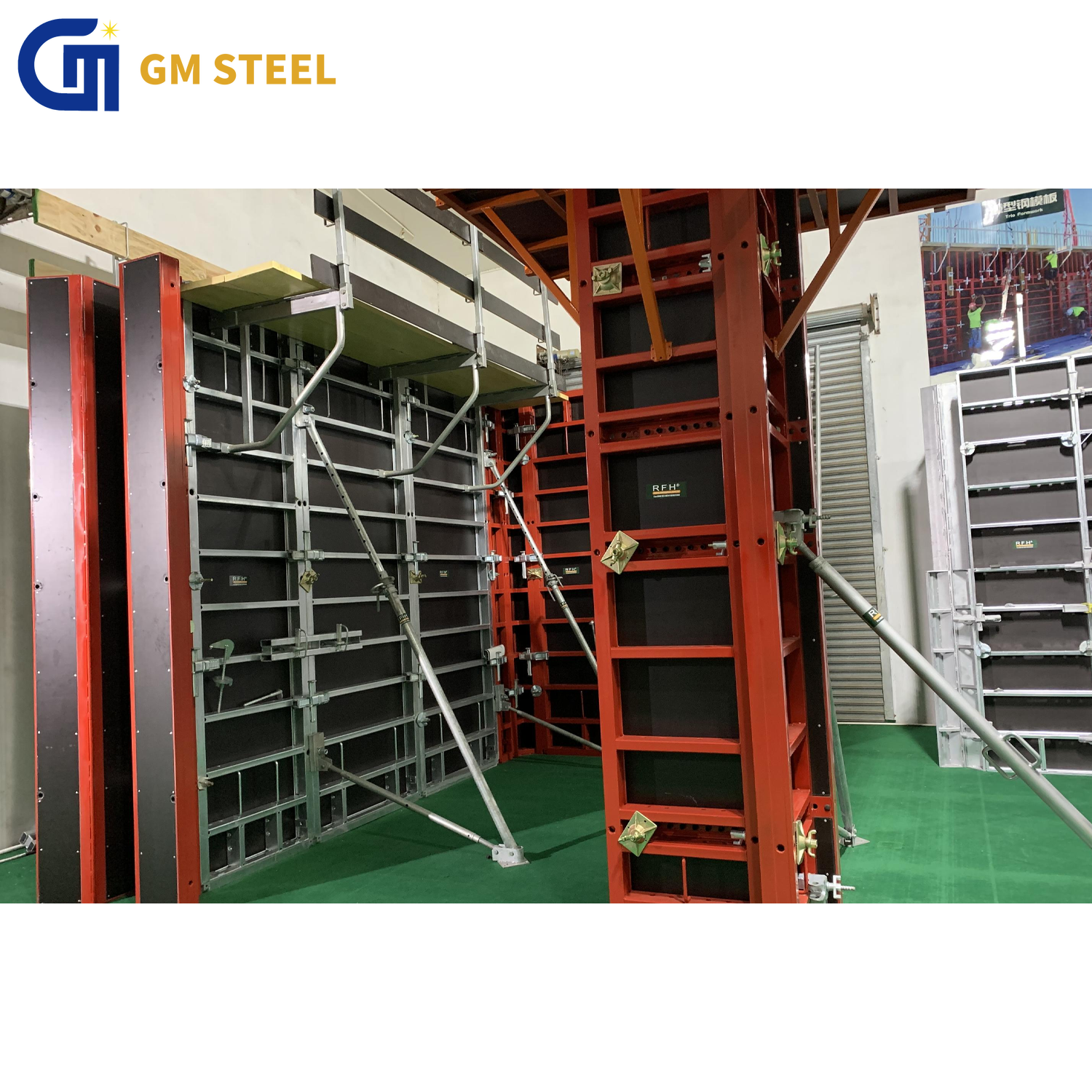 Formwork System for Concrete Construction Adjustable Modular Vertical Steel Formwork