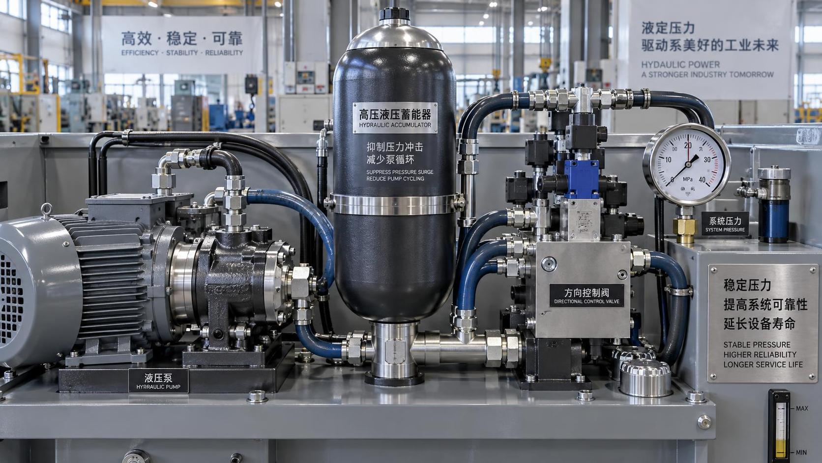 How High Pressure Hydraulic Accumulators Control Pressure Spikes and Pump Cycling