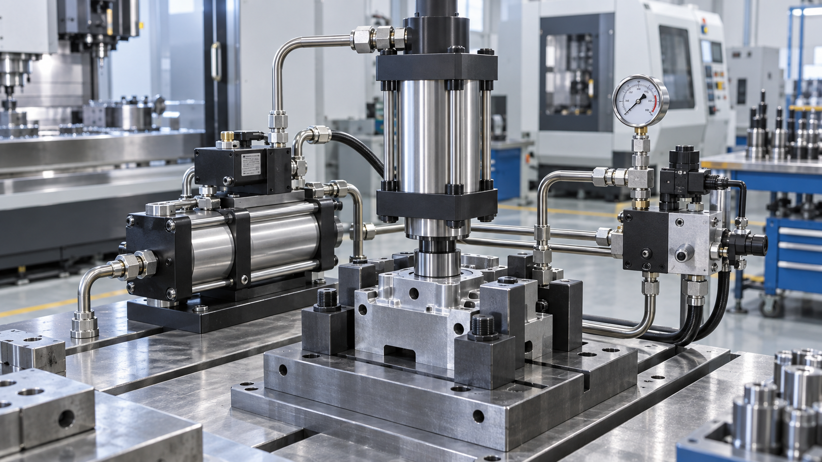 Selecting a Hydraulic Pressure Intensifier for Clamping and Test Fixtures