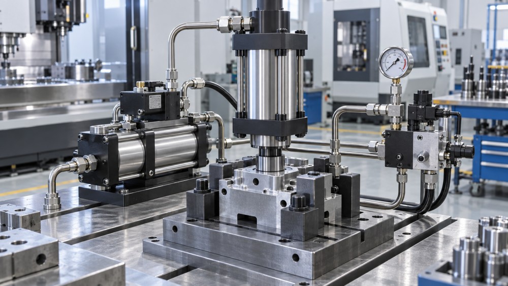 Selecting a Hydraulic Pressure Intensifier for Clamping and Test Fixtures