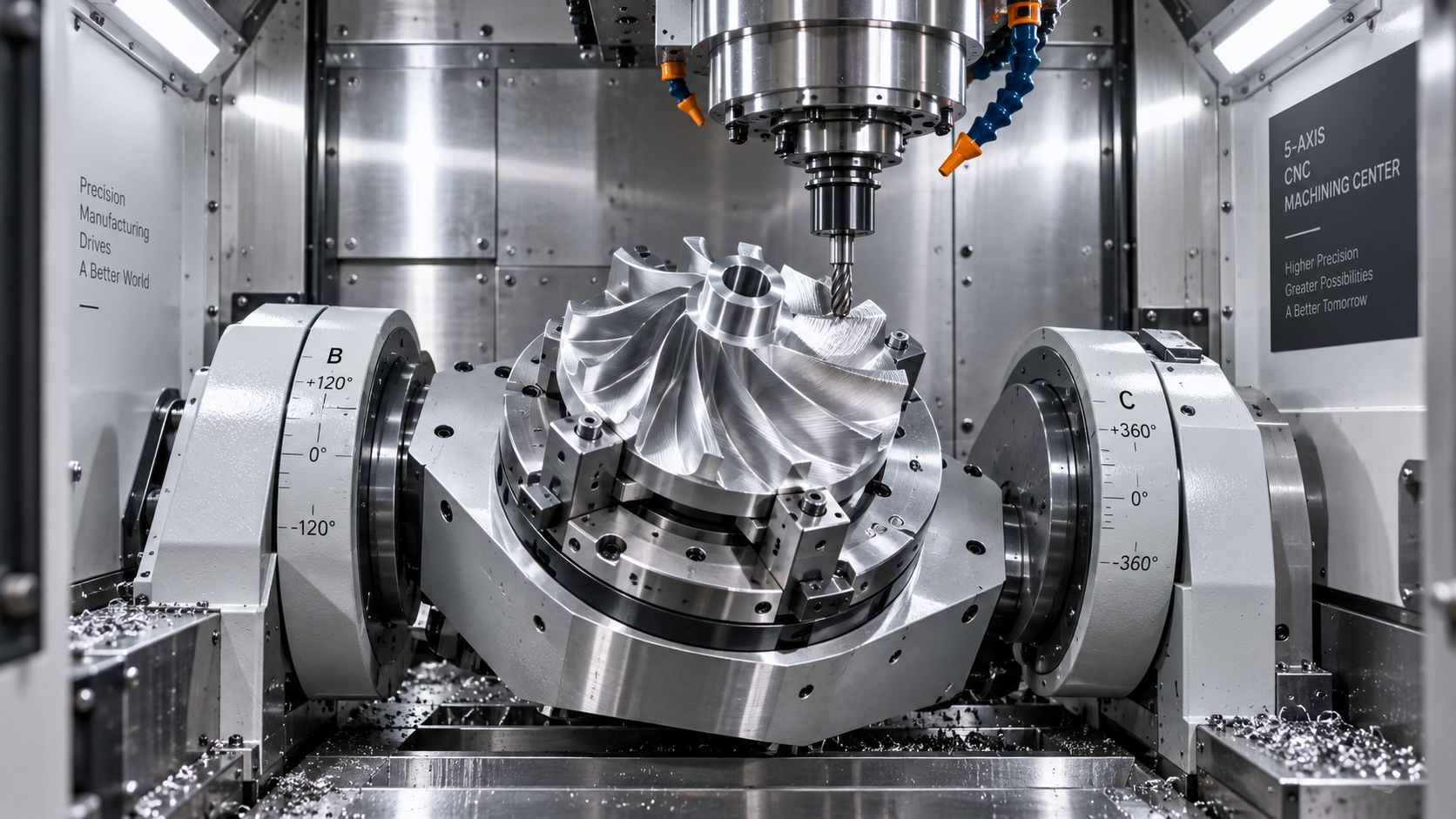 5-Axis Trunnion Tables: Improving Access and Rigidity for Complex Parts