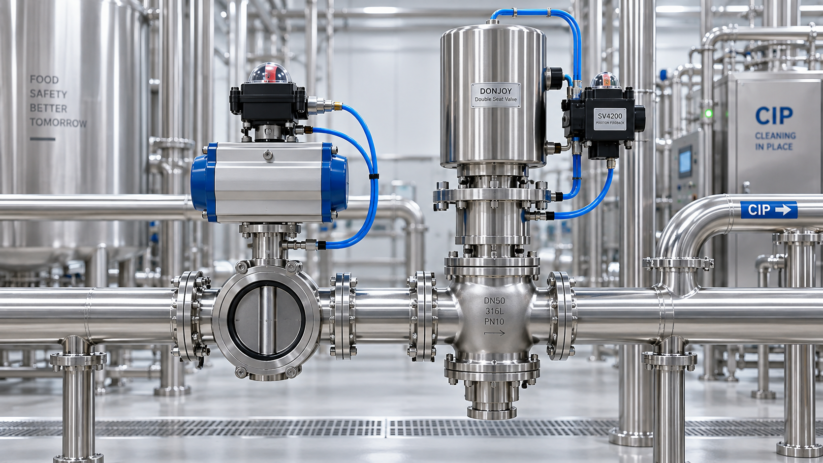 Selecting Pneumatic Actuator Valves for Hygienic Food Processing Lines