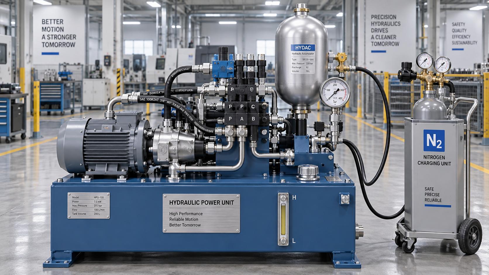 Hydraulic Accumulators in HPUs: How to Prevent Precharge Loss and Downtime