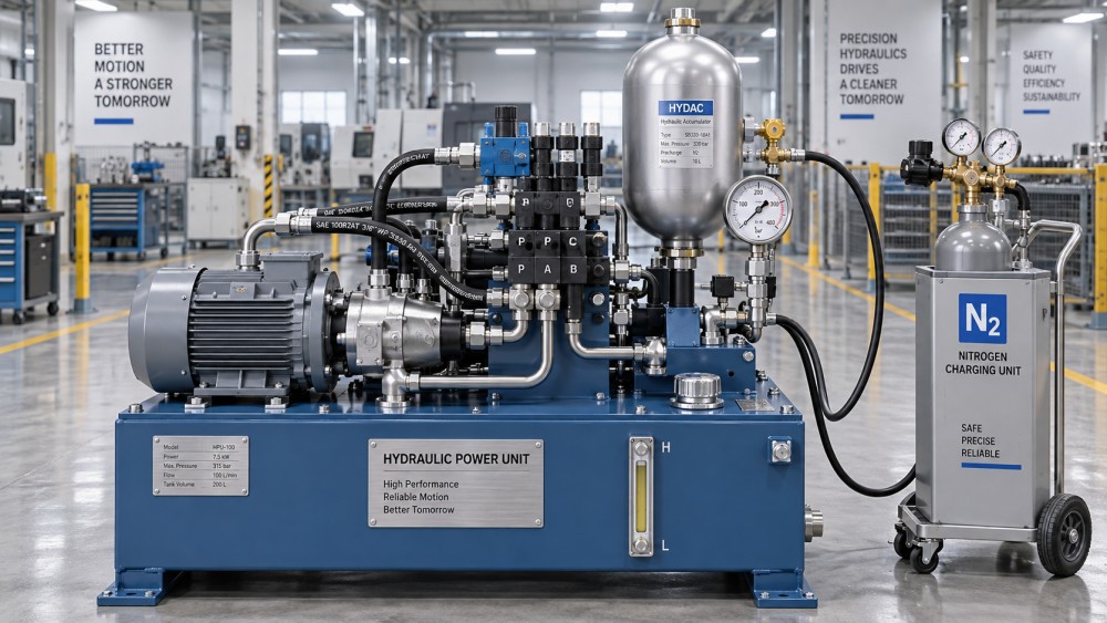 Hydraulic Accumulators in HPUs: How to Prevent Precharge Loss and Downtime