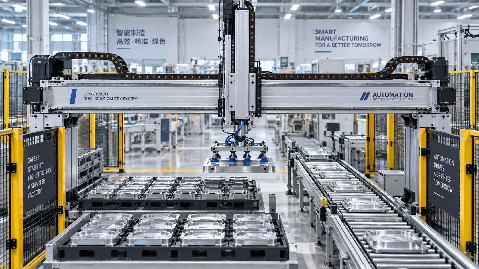Linear Motion Systems for Gantry Automation in Long-Travel Pick-and-Place