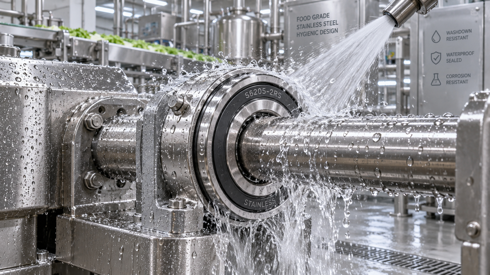 Selecting Stainless Steel Ball Bearings for Washdown and Corrosive Service