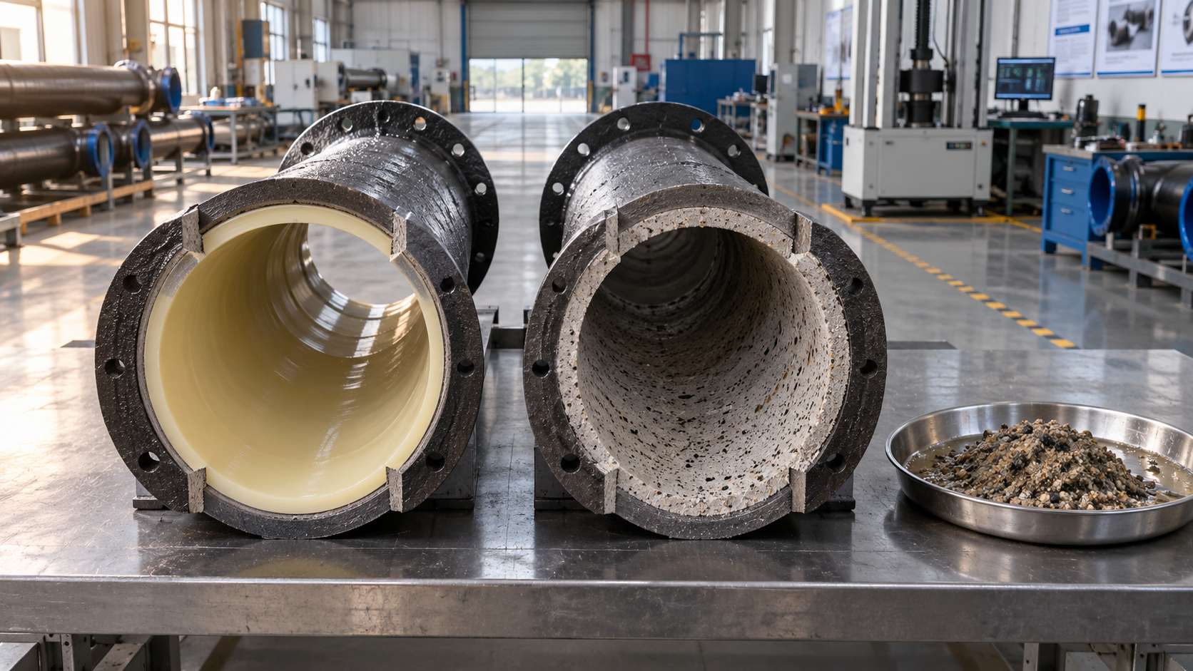 PU Lined Ductile Iron Pipes vs