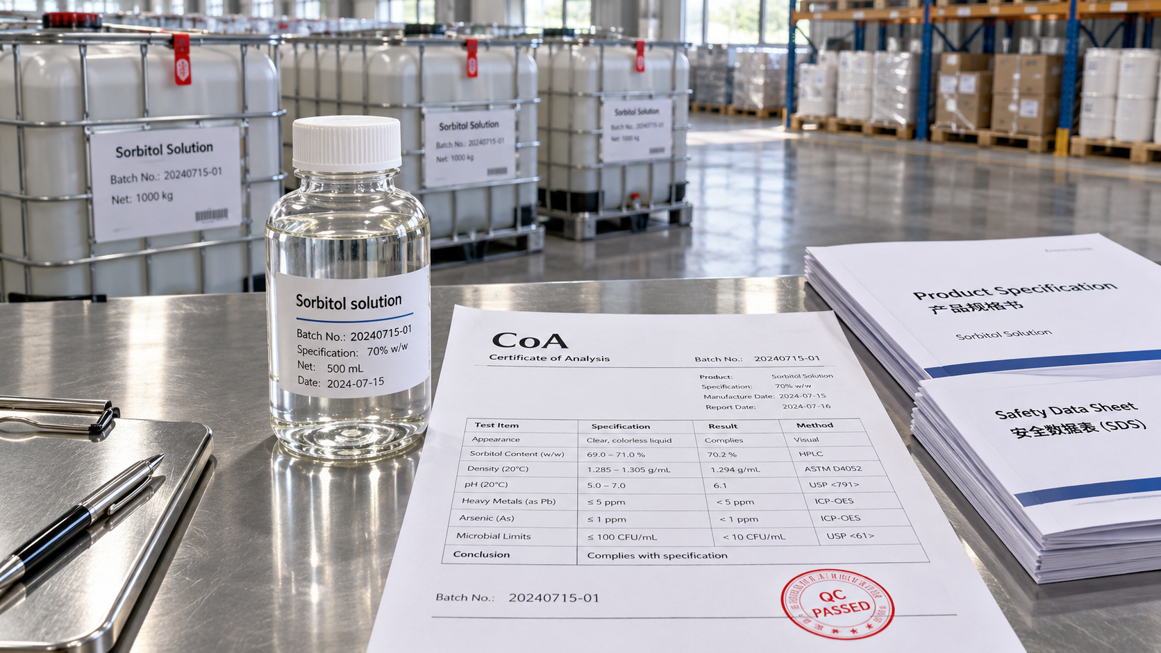 Which Quality Documents Should a Liquid Sorbitol Supplier Provide?