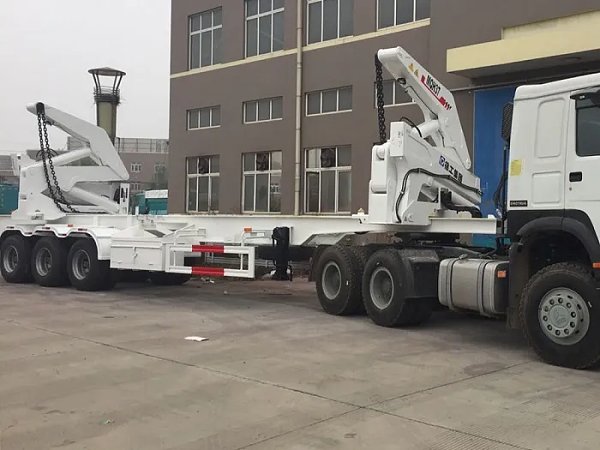 Semirremolque portacontenedores con sistema de elevación lateral XCMG de 3 ejes, 20FT y 40FT Semirremolque portacontenedores con sistema de elevación lateral XCMG de 3 ejes, 20FT y 40FT