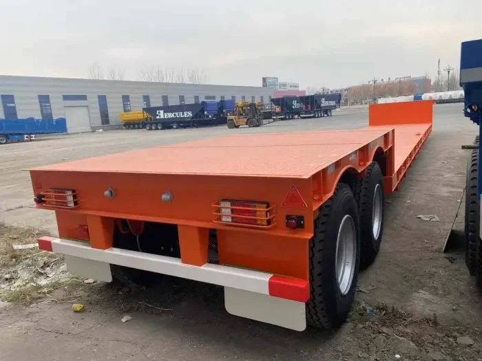 Semirremolque de plataforma baja para carga de 2 ejes