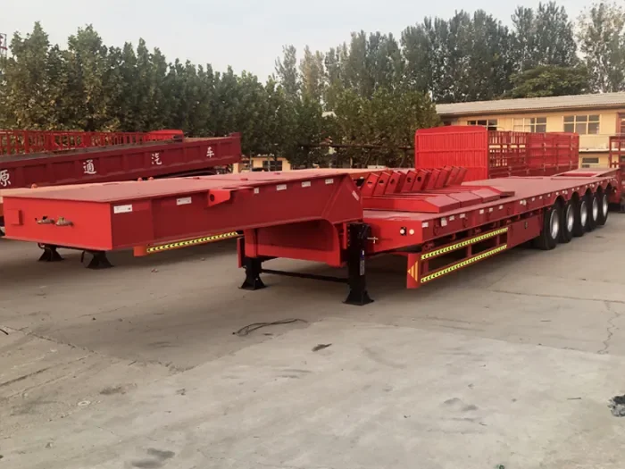 Semirremolque de cama baja de acero ZW GROUP de 5 ejes