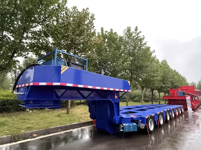 Semi-remorque modulaire en acier au carbone de 200 tonnes