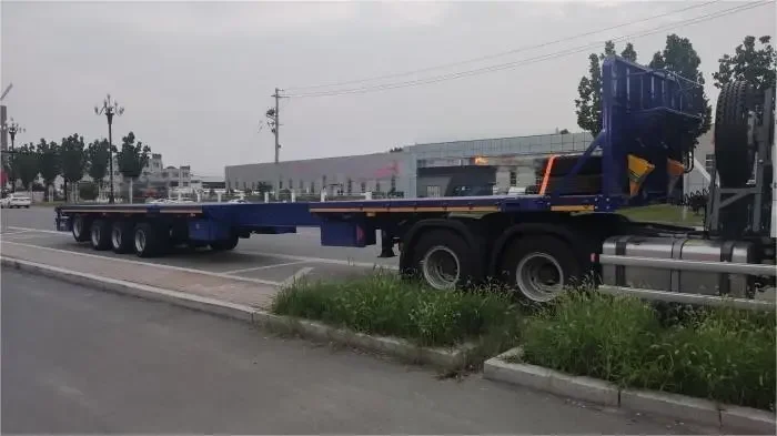 Semi-remorque plateau extensible de 13,6 m à 17 m, à 5 essieux