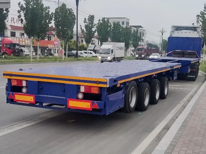Semi-remorque plateau extensible de 13,6 m à 17 m, à 5 essieux