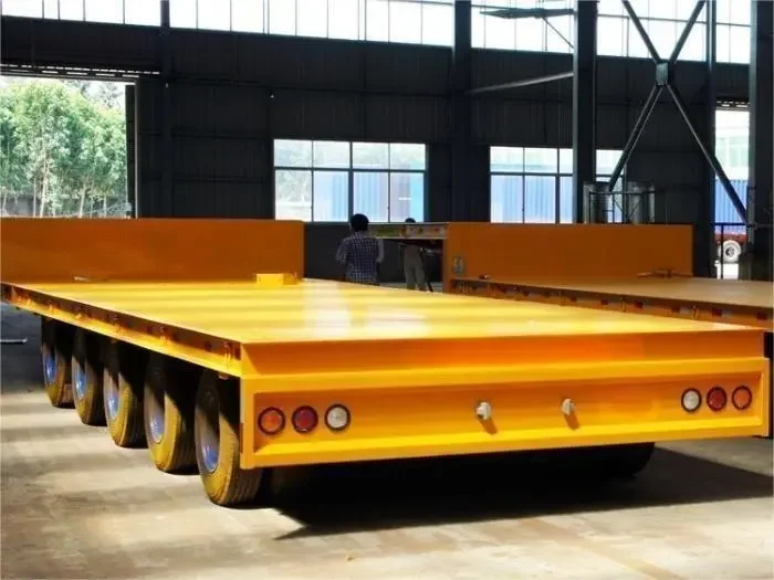 Remorque surbaissée extensible pour transport lourd de 80 tonnes