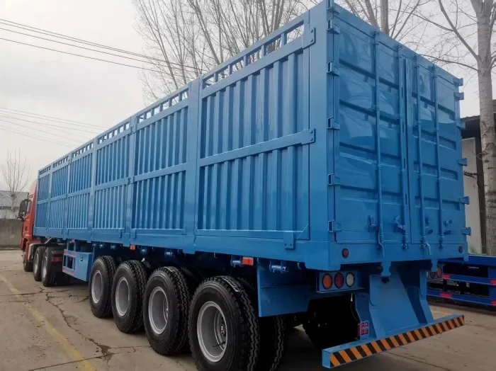 High-Capacity 4-Axis Fence Semi Trailer