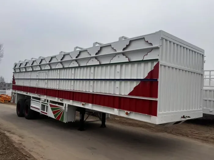 2 Axles Cargo Transport Fence Semi Trailer