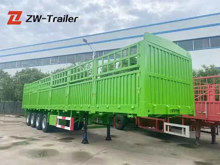 4 Axles Cargo Transportation Fence Semi Trailer